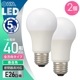 LED�ŵ� E26 40������ ���� 2������LDA5N-G AG6 2P 06-5518