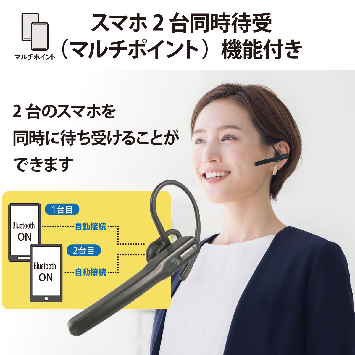 AudioComm �磻��쥹���󥰥륤��ۥ� �֥�å���HST-W60N-K 03-0494