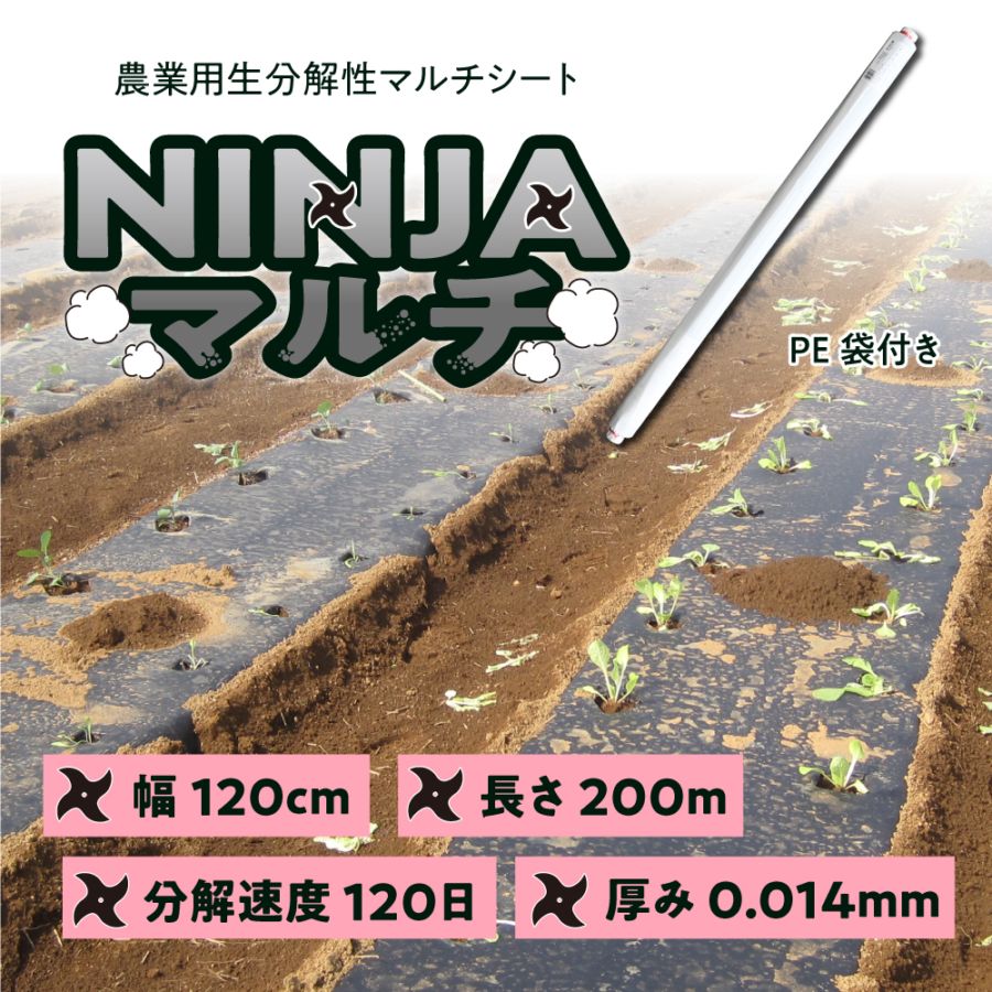 MS-120BK200　NINJAマルチ200mｘ120cm（黒）