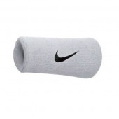 ナイキ Nike スウッシュ ダブルワイド リストバンド スポーツアクセサリー NNN05101OS-101(ホワイト/ブラック)