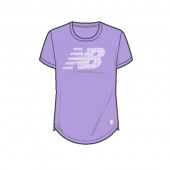 ニューバランス New Balance Accelerate グラフィックショートスリーブTシャツ レディースランニングシャツ AWT23224-CYI(サイバーライラック)