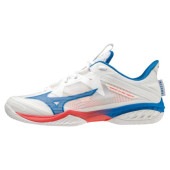 ミズノ MIZUNO ウエーブクロー NEO 2 FIT(ユニセックス) 71GA2275-10(ホワイト×ブルー×ピンク) バドミントンシューズ