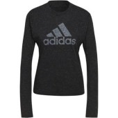 アディダス adidas W WINRS 3.0 LS QF920-HI1023(ブラックメランジ) レディース長袖Tシャツ