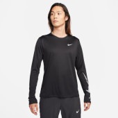 ナイキ Nike DF マイラー ランフラッシュ L/S トップ DQ6494-010(ブラック/(リフレクトシルバー)) ランニングTシャツ