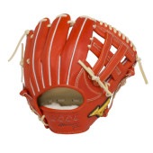 ミズノ MIZUNO 軟式用 ミズノプロ 5DNAテクノロジー22モデル【内野手用(ウェブ下ポケット深め):サイズ10】 1AJGR27223-52(スプレンディッドオレンジ) 軟式グローブ