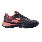 バボラ BABOLAT ウィメンズ用ジェットマッハ3 SG (砂入り人工芝) 31S24684-2039(ブラック/リビングコーラル) レディーステニスシューズ