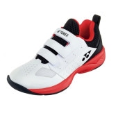 ヨネックス YONEX パワークッションジュニア CC SHTJR2CC-114(ホワイト/レッド) ジュニアテニスシューズ(カーペットコート用)