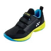 ヨネックス YONEX パワークッションジュニア GC SHTJR2GC-763(ブラック/ライム) ジュニアテニスシューズ(クレー・砂入り人工芝シート用)