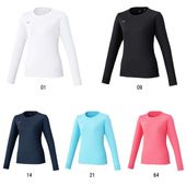 ミズノ MIZUNO ナビドライTシャツ(長袖/丸首) 32MAC395 レディース長袖Tシャツ