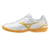 ミズノ MIZUNO モナルシーダNEO III SELECT Jr IN(サッカー/フットボール) P1GG2625-50(ホワイト×ゴールド) ジュニアフットサルシューズ