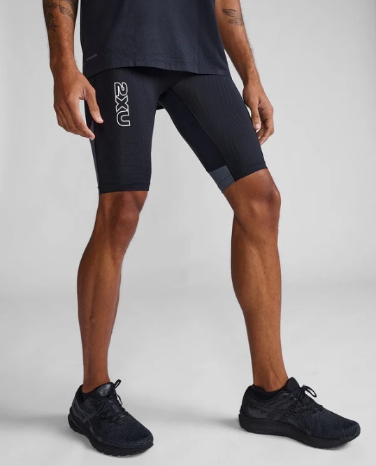 2XU �ġ������ॺ�桼 ��� �饤�ȥ��ԡ��� �ꥢ���� ����ץ�å���󥷥硼�� MA7050B-BLKWRF(Black/White Reflective) ����ʡ��ѥ��