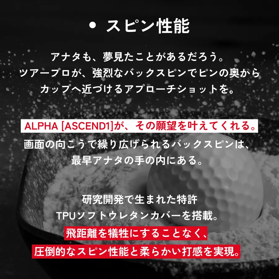 ALPHA(アルファ) ゴルフボール 1ダース (12個入) =ACSEND1