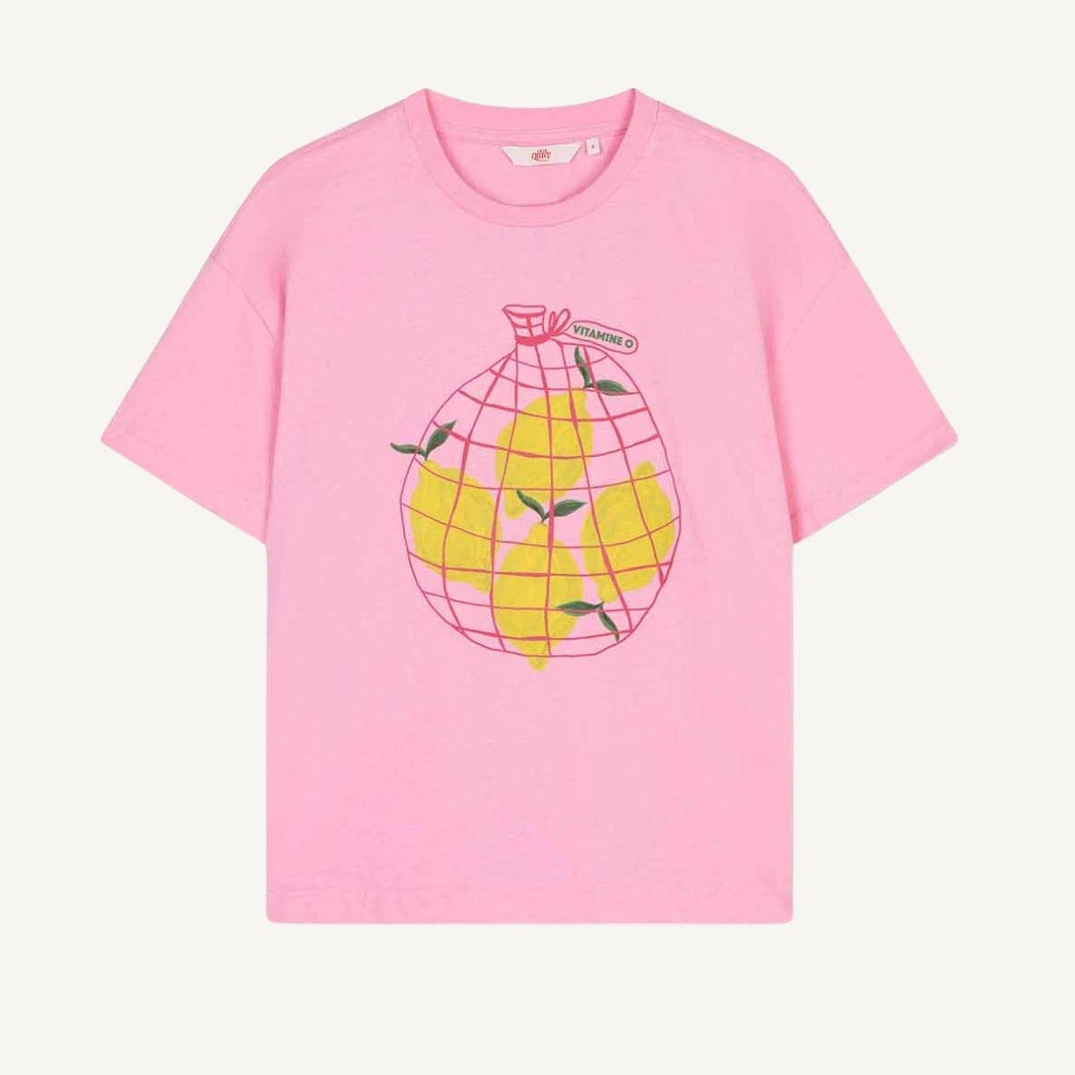 取り寄せ【S25WJE4091】TシャツLemon in a bag ピンク