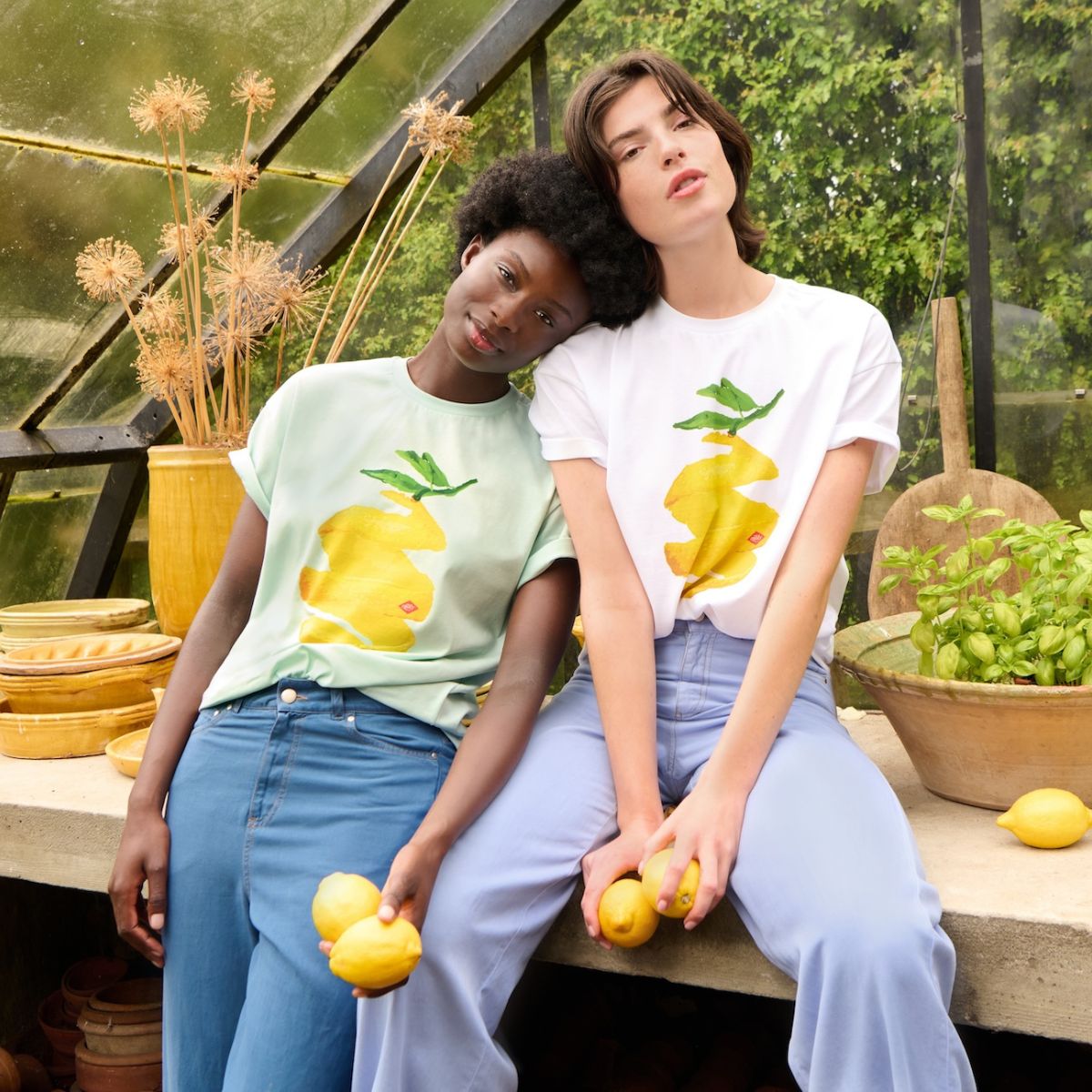 取り寄せ【S25WJE4105】TシャツBright White lemon