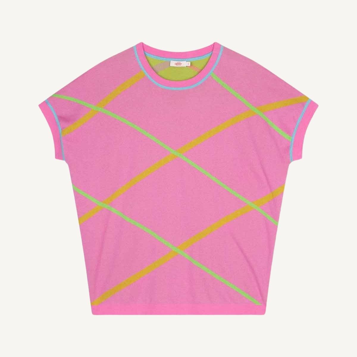 取り寄せ【S25WKN3060】ニットWindow Jacquard Fuchsia Pink