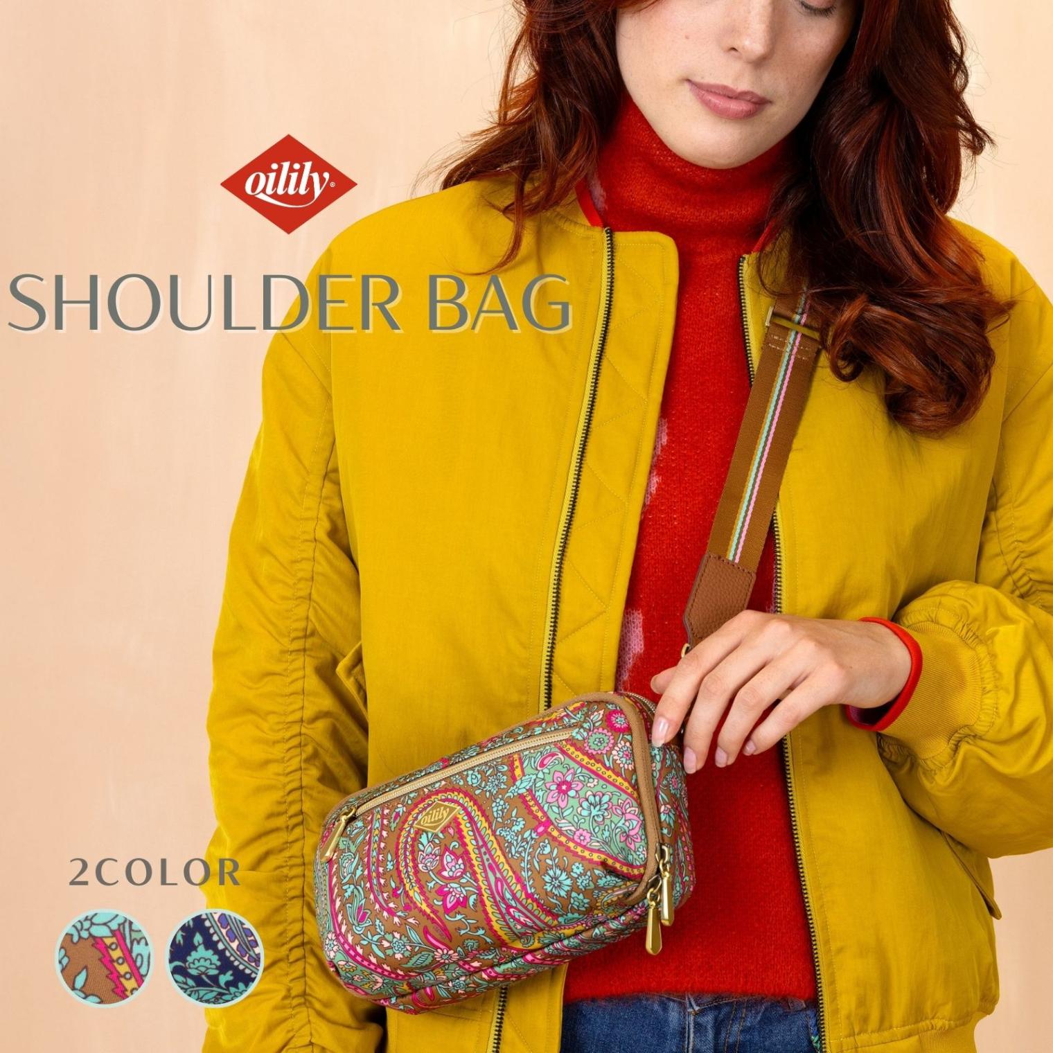 【oil1625】コンパクト ショルダーバッグ オーガナイザーバッグ ペイズリー Paisley 4 Ever