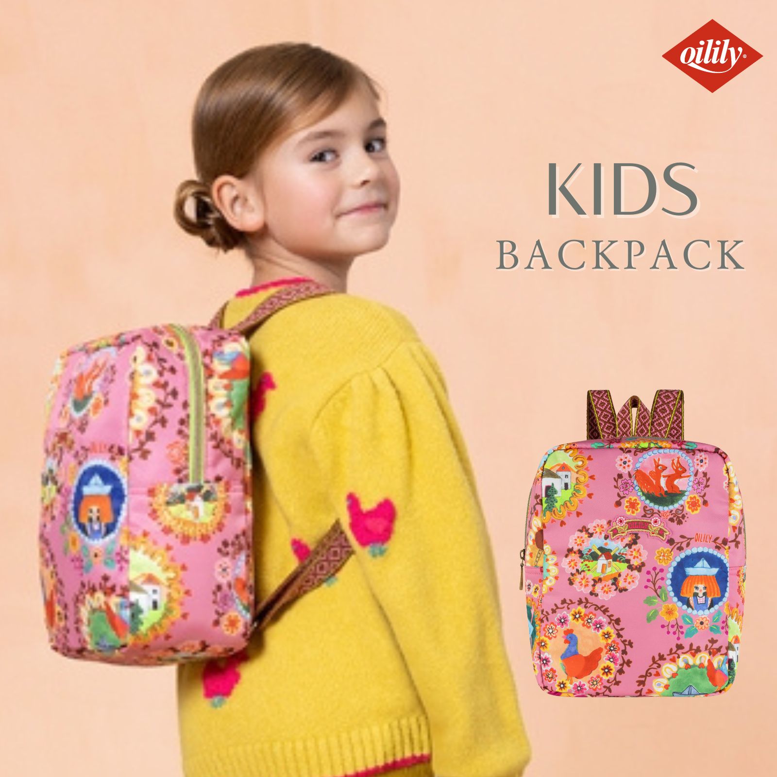 【oil1674】リュック リメイクプリント スクエアリュック マディプリント ピンク 