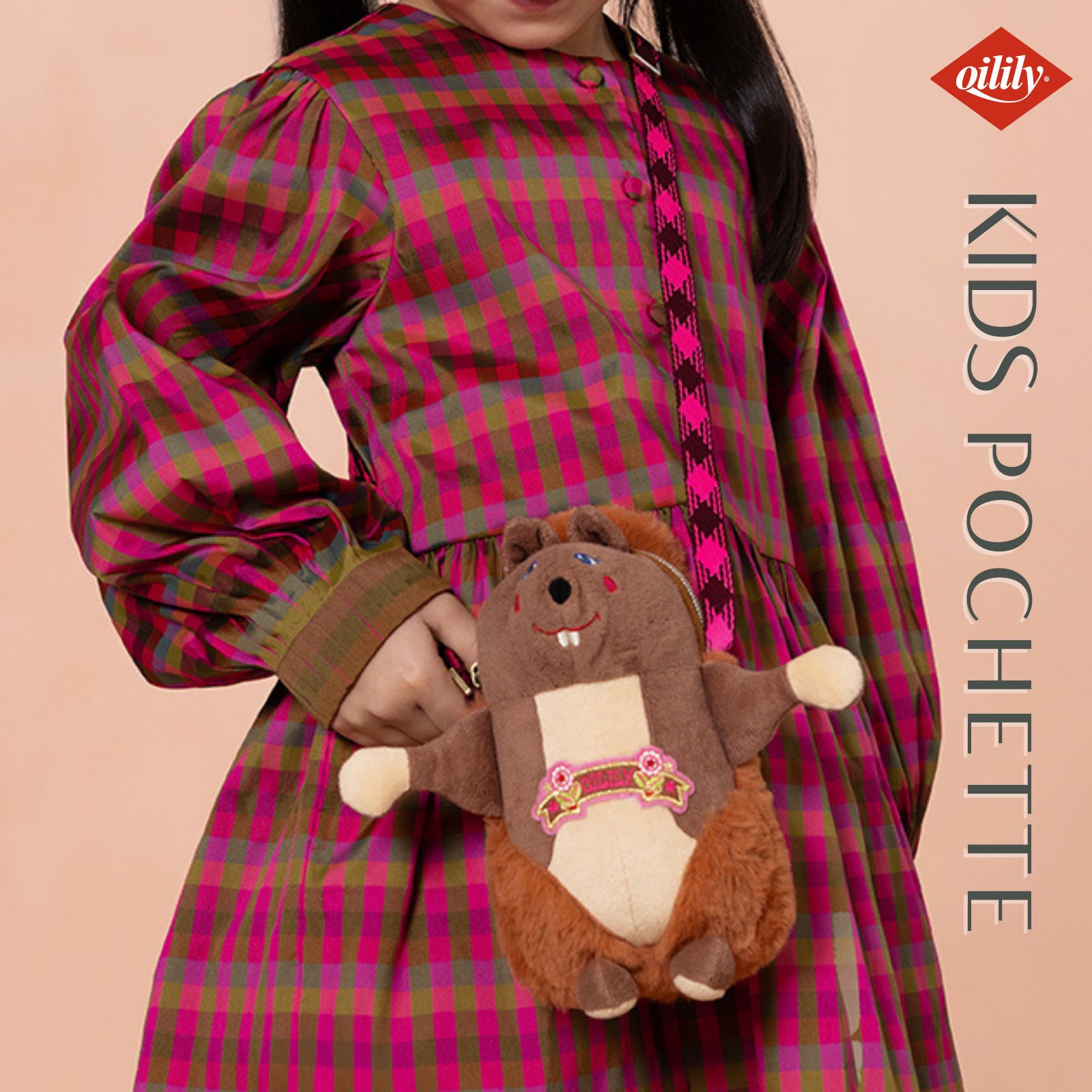 【oil1678】ポシェット リス ショルダーバッグ   