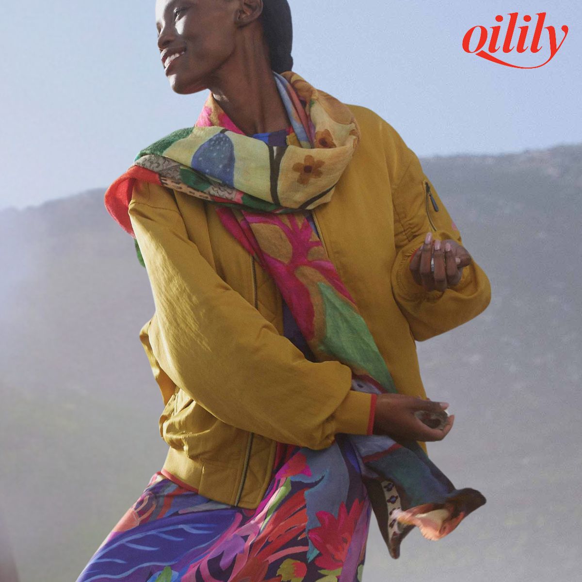 【f25wac9015】 ストール シスルチーズ 手書きプリント ウール 【100 x 180 cm】