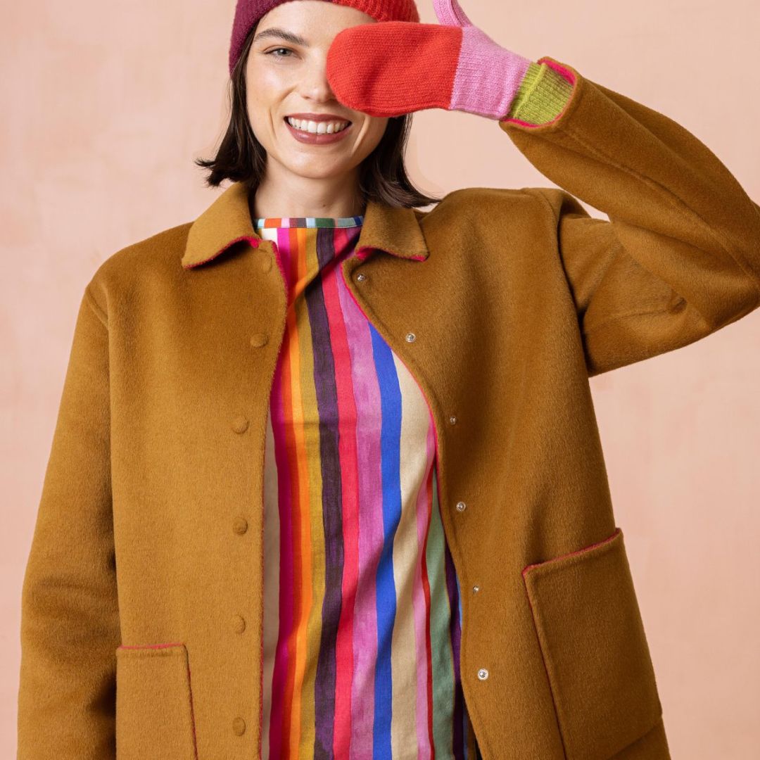 取り寄せ【f25wco1640】ウールコート リバーシブル ミドル丈