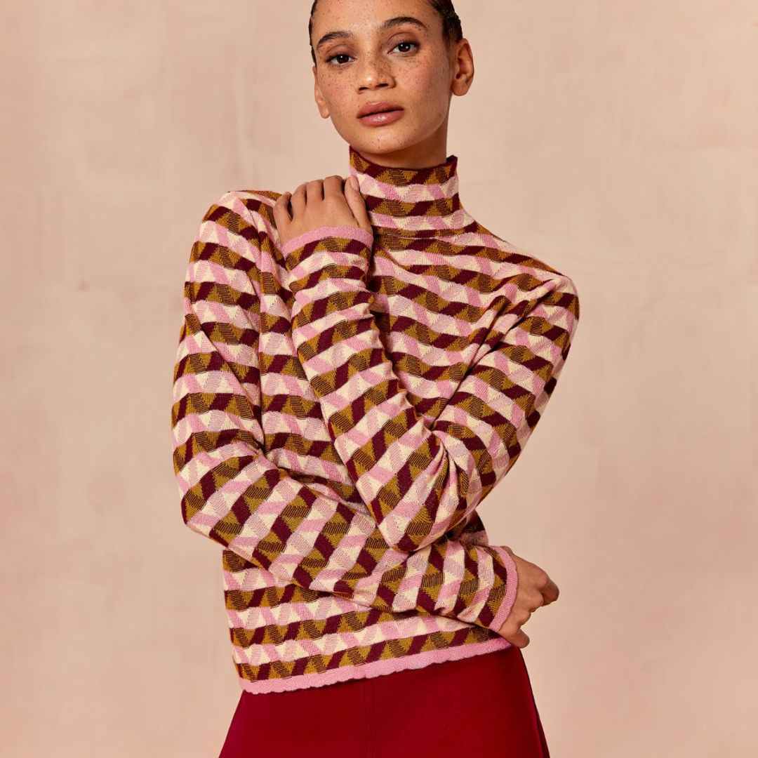 取り寄せ【f25wkn3001】Kaatje knitted turtle pullover