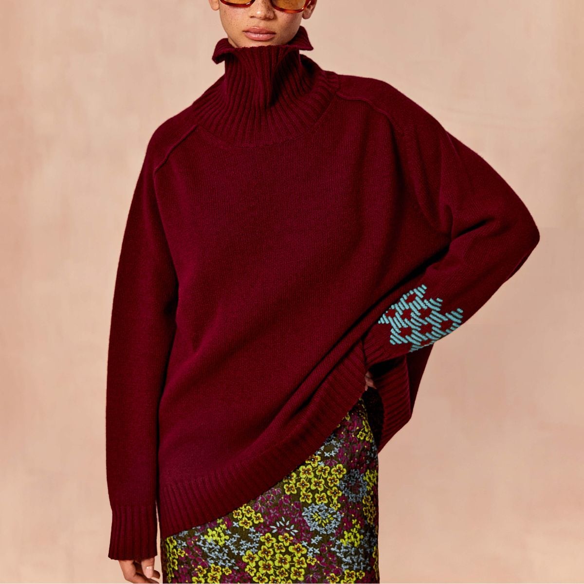 取り寄せ【f25wkn3090】Koba knitted turtle pullover