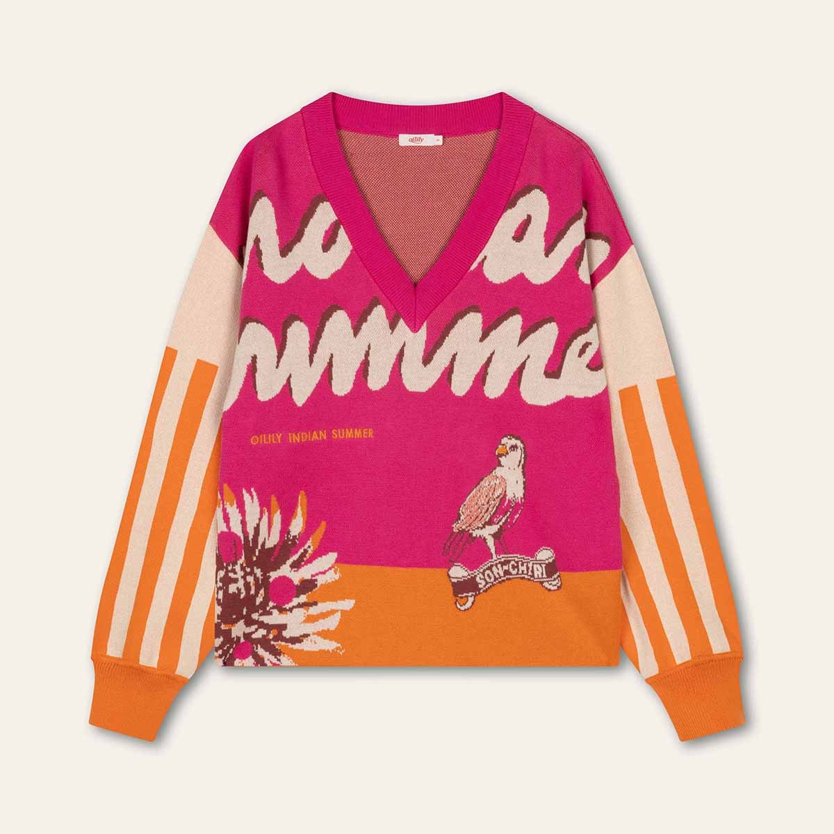 取り寄せ【s26wkn3020】Knitted l/s v-neck top(サイズXS-XL)