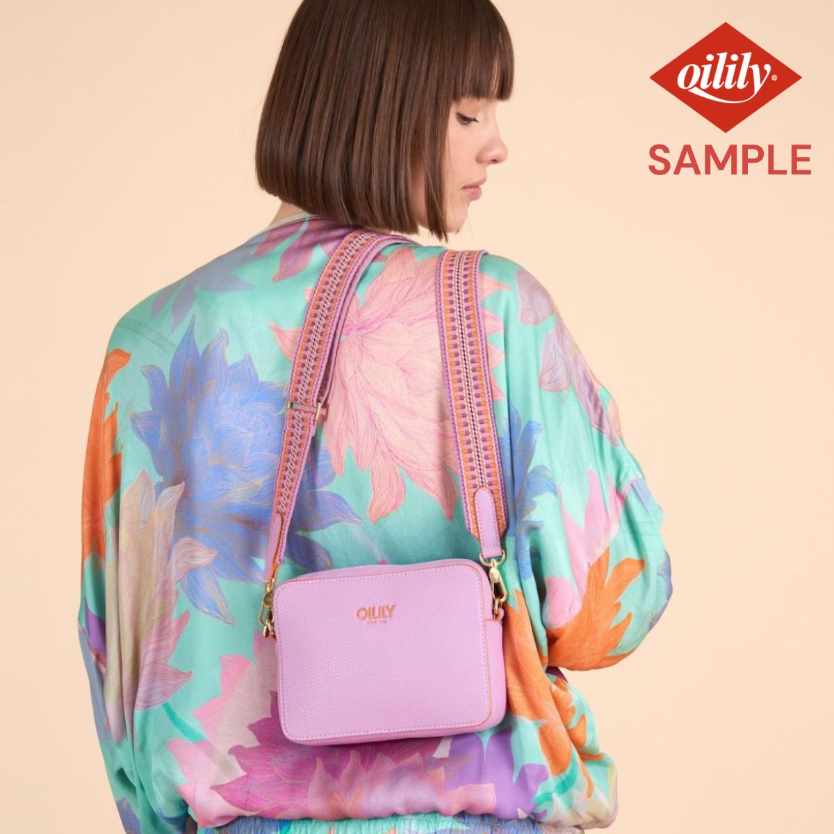 ■サンプル■【oil1162】ショルダーバッグ 小さめ フェイクレザー ミニ ピンク パープル 