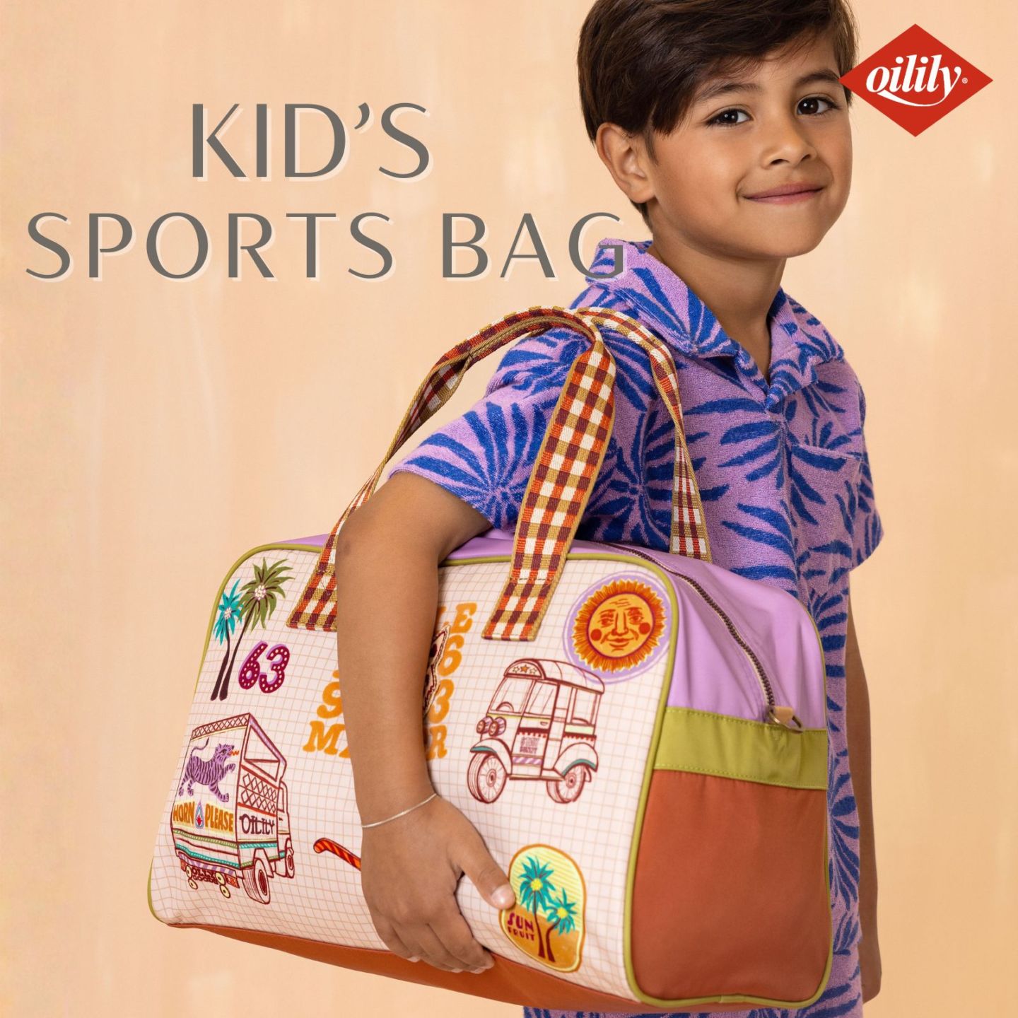 【oil1360】スポーツバッグ ボストンバッグ タイガー 旅行 合宿 部活 ユニセックス