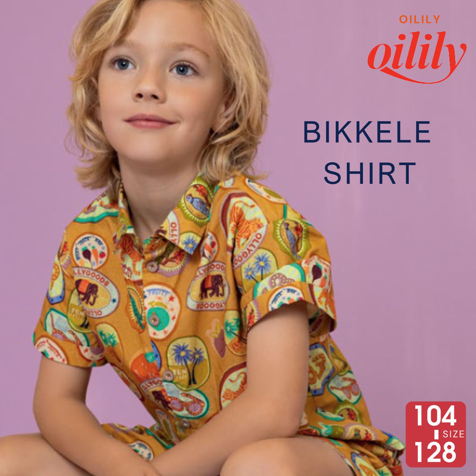 【ys26bbl501】 ブラウス コットン バッジコレクション シャツ【104-128cm】