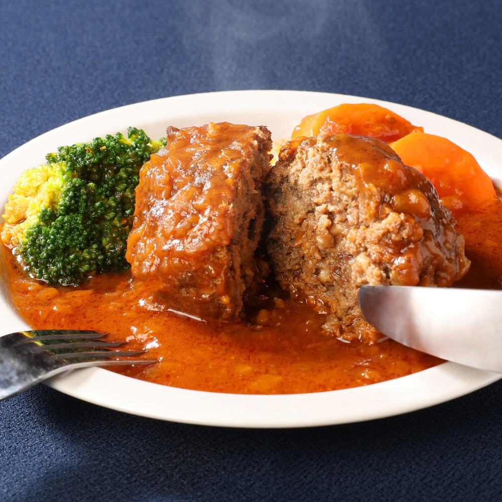 老舗牛肉店の煮込みハンバーグ