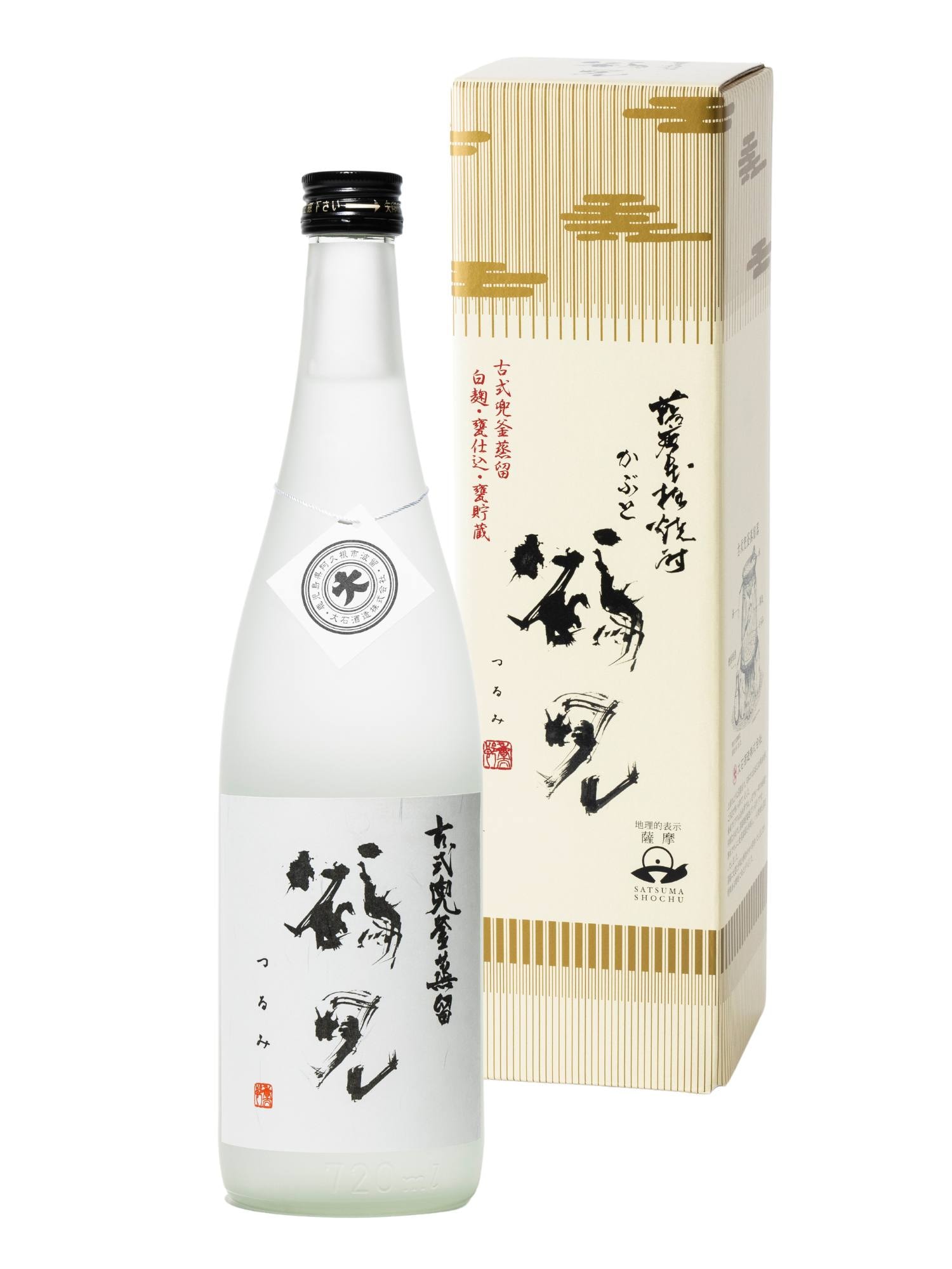 芋焼酎】かぶと鶴見 白麹［25度］720ml 化粧箱付