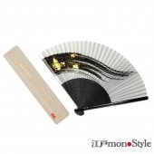 金沢箔扇子（刷毛目・22.0cm）【名入れ・メッセージ入れ可】|*扇子