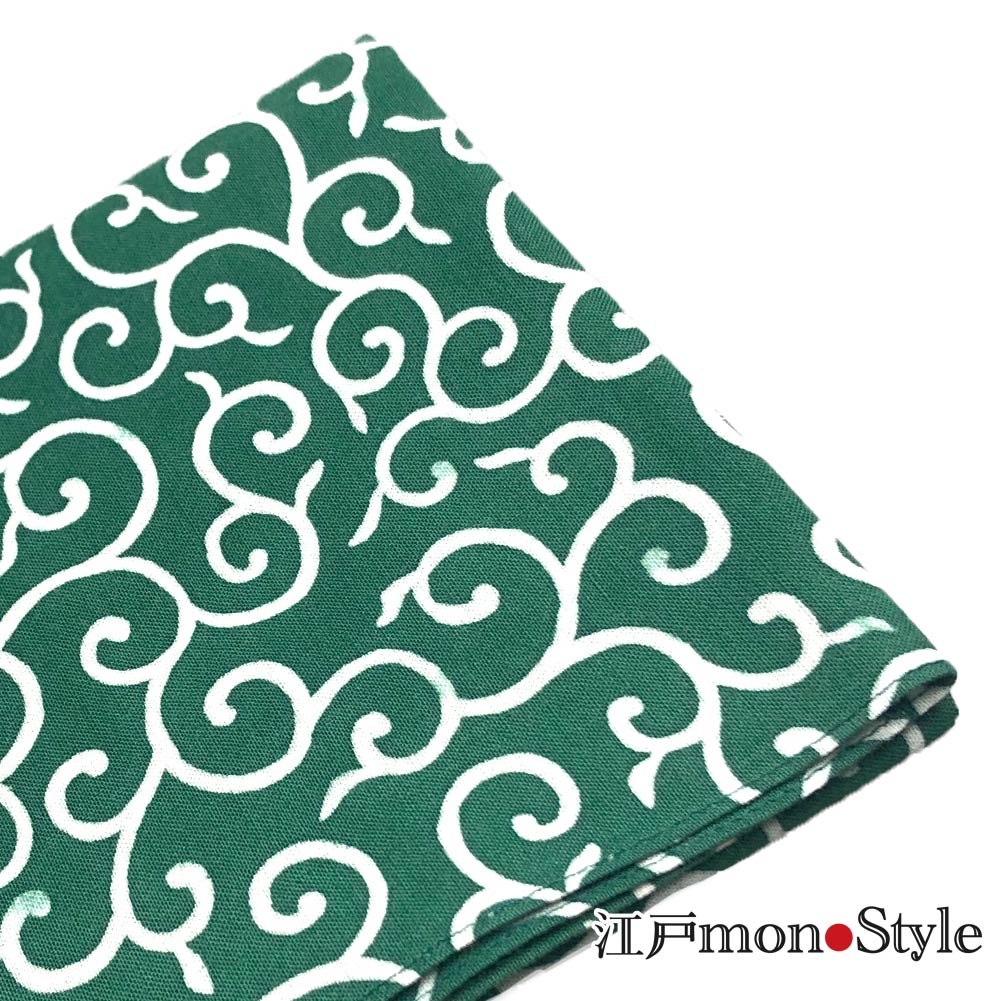 梨園染め手ぬぐいはんかち【唐草】 江戸monoStyle