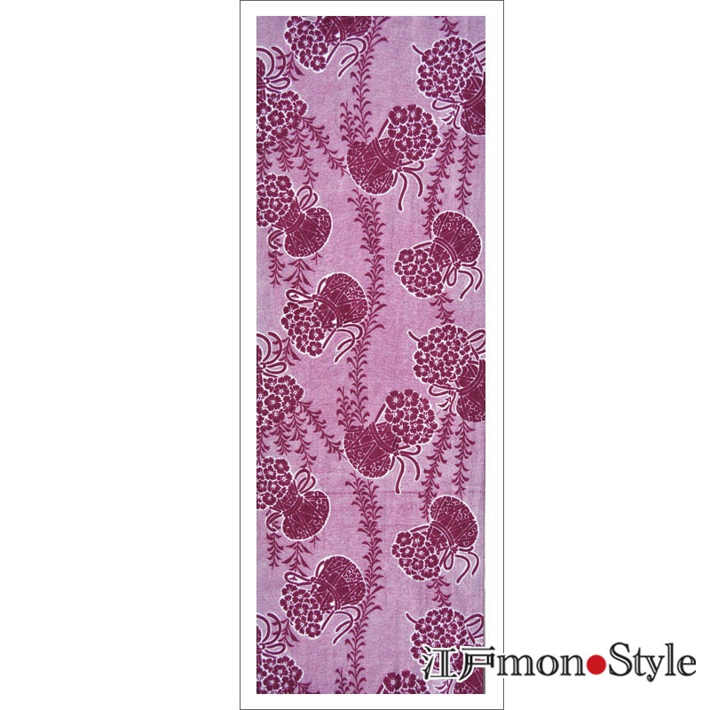 在庫限り】長板染め手ぬぐい【つづみに鮫小紋】 江戸monoStyle