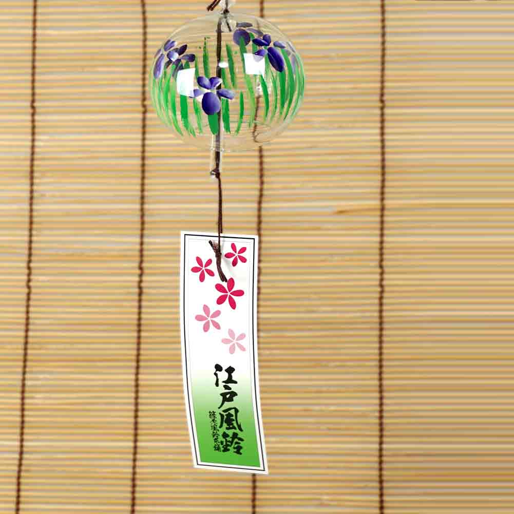 クリスタル風鈴 氷の華 丸型 | 北一硝子 まごころお届け便