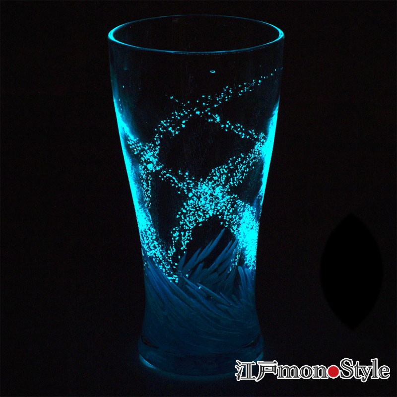 琉球ガラス】トールグラス(海蛍/ピンク)【名入れ・メッセージ入れ可