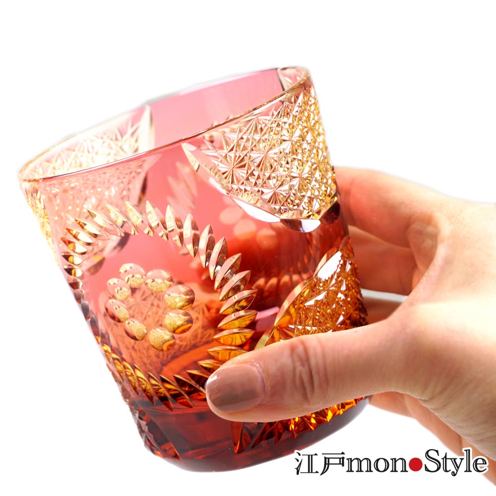 金赤被せ摘足氷コップ　鉢 金赤被せ摘足氷コップ 鉢 金赤被せ摘足氷コップ 鉢