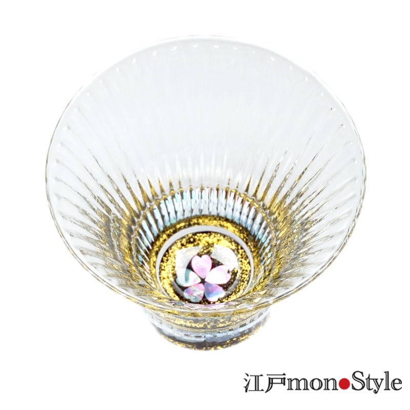 【高岡漆器】螺鈿グラス酒器セット(桜・黒)