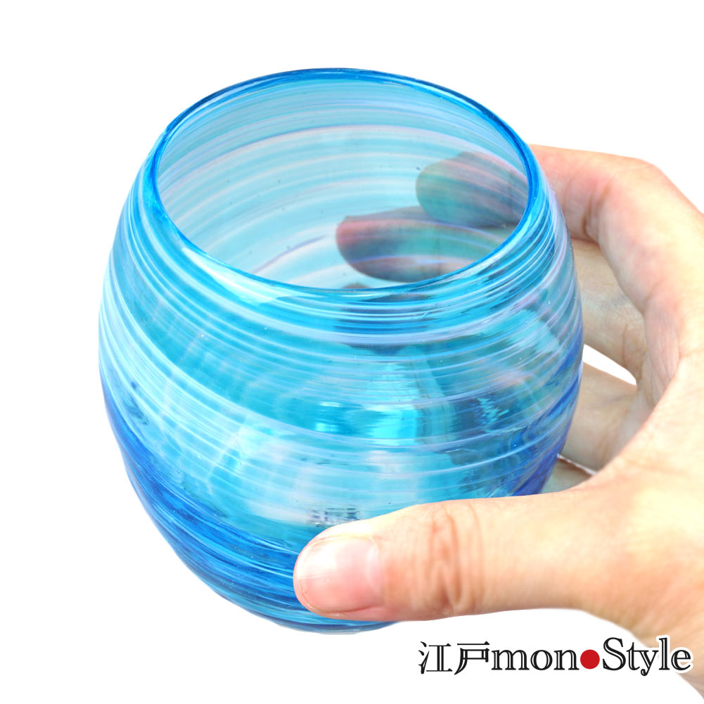 琉球ガラス】タルグラス(美ら海/水色)【メッセージ入れ可】 江戸monoStyle