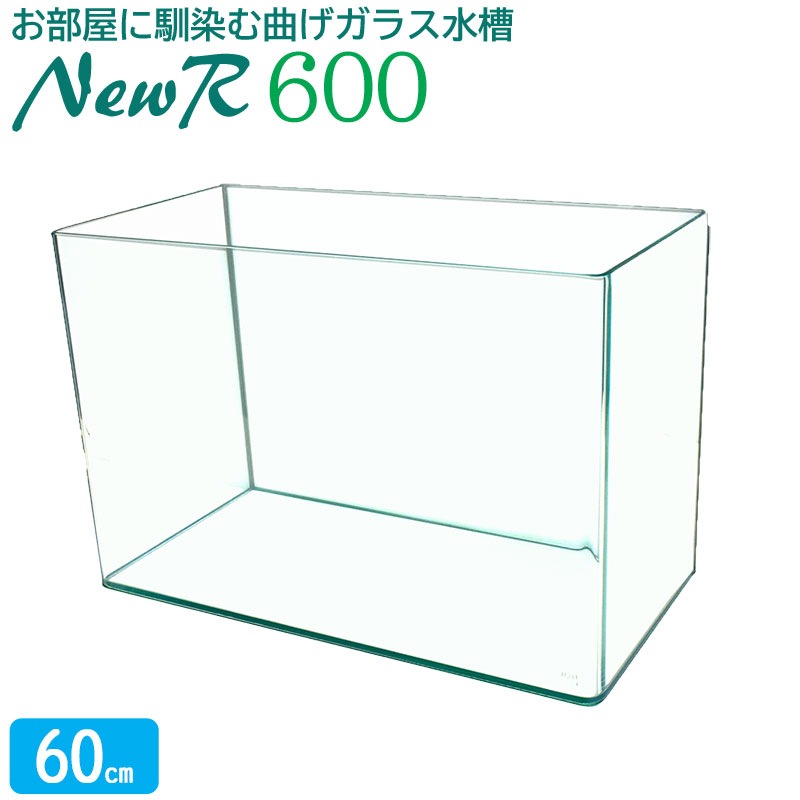 水槽 60cm ガラス水槽【60×30×40cm 66L】ニューアール600 NR600 60cm水槽 水槽 ガラス 蓋付き フタ受け付き 保護マット付き ガラス厚6mm アクアシステム 熱帯魚 金魚 メダカ 水草 ガラスふた 水槽 クリアガラス オールガラス 曲げガラス アクアリウム 用品 送料無料