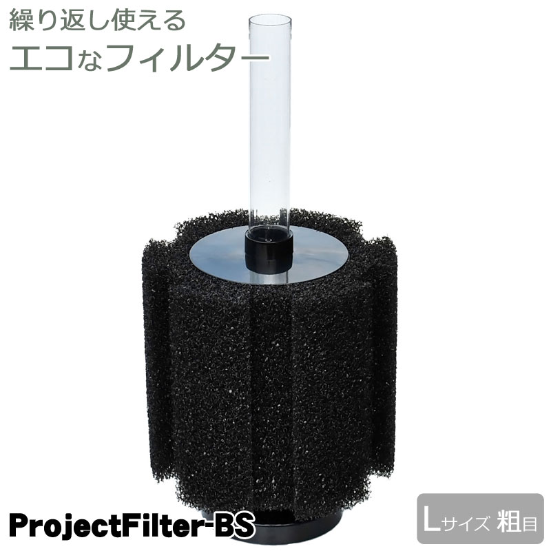 プロジェクトフィルターBS-L (粗目) アクアシステム 水槽 Lサイズ アクアリウム用 ろ過 濾過 水質改善 金魚 熱帯魚 めだかスポンジ フィルター