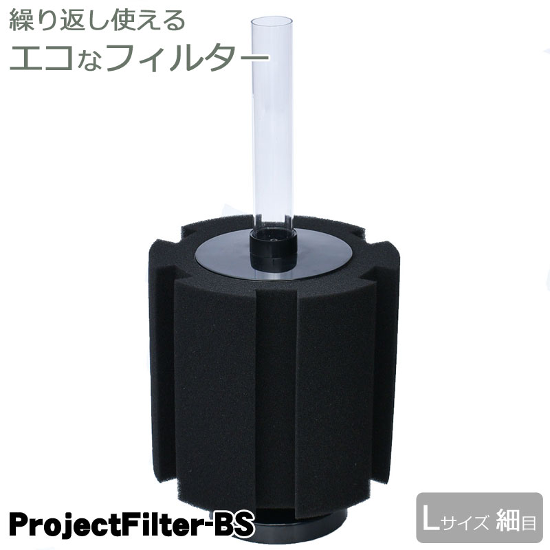 プロジェクトフィルターBS-L (細目) アクアシステム 水槽 Lサイズ アクアリウム用 ろ過 濾過 水質改善 金魚 熱帯魚 めだかスポンジ フィルター 