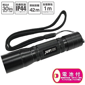 強力 LED 懐中電灯 30ルーメン DR201 電池付属