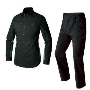 遮熱機能＆UV遮蔽！長袖シャツ&ワークパンツセット 