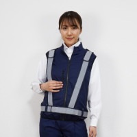 超高耐光空調安全ベスト 着脱可能(ユニセックス)ネイビー