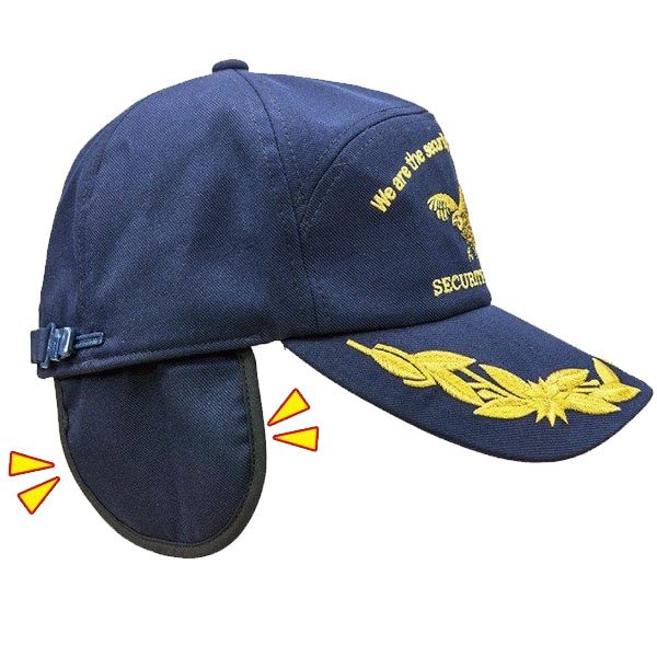 アポロキャップ｜防寒耳あて付き｜鷲と月桂樹の刺繍入り5個セット