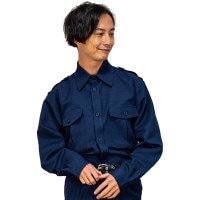 警備服 長袖シャツ(ユニセックス) 「超高耐光生地」 ネイビー 2200