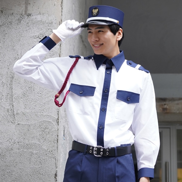 police警察グッズコスチューム 白シャツ 長袖 警察 白シャツ 長袖 コスプレ用 - メルカリ