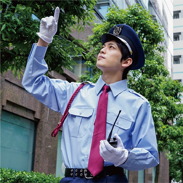 警備服 長袖シャツ(ユニセックス)サックス 1320